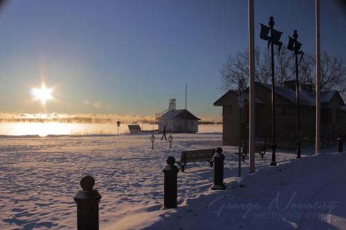 Cold morning at Cherry Beach