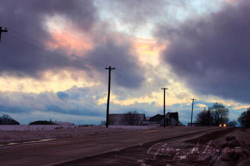 Dusk near Mount Albert