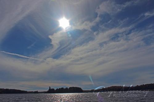 Eel's Lake sun ,sky and island