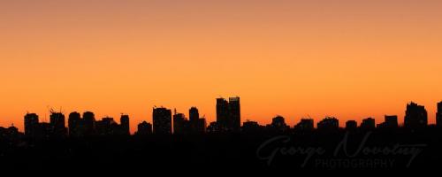 North York skyline sunset